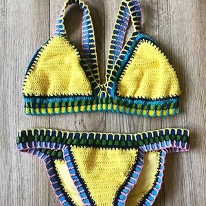 Yellow Crochet Bikini